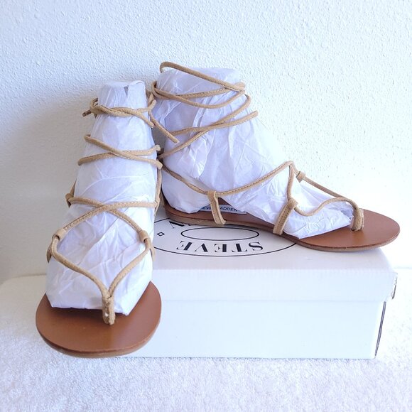Steve Madden Shoes - New Women's Steve Madden Tan Suede “Werkit” Gladiator/Bohemian Sandal
